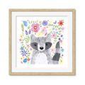 Picture of In the Garden Raccoon _GroupedProduct_Square_Mini_ _GroupedProduct_Square_Framed_Matted_