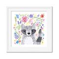 Picture of In the Garden Raccoon _GroupedProduct_Square_Mini_ _GroupedProduct_Square_Framed_Matted_