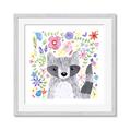Picture of In the Garden Raccoon _GroupedProduct_Square_Mini_ _GroupedProduct_Square_Framed_Matted_