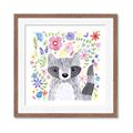 Picture of In the Garden Raccoon _GroupedProduct_Square_Mini_ _GroupedProduct_Square_Framed_Matted_