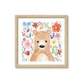 Picture of In the Garden Bear _GroupedProduct_Square_Mini_ _GroupedProduct_Square_Framed_Matted_