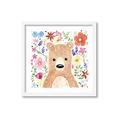 Picture of In the Garden Bear _GroupedProduct_Square_Mini_ _GroupedProduct_Square_Framed_Matted_