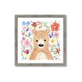Picture of In the Garden Bear _GroupedProduct_Square_Mini_ _GroupedProduct_Square_Framed_Matted_