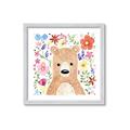 Picture of In the Garden Bear _GroupedProduct_Square_Mini_ _GroupedProduct_Square_Framed_Matted_