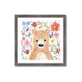Picture of In the Garden Bear _GroupedProduct_Square_Mini_ _GroupedProduct_Square_Framed_Matted_