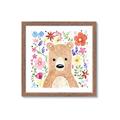 Picture of In the Garden Bear _GroupedProduct_Square_Mini_ _GroupedProduct_Square_Framed_Matted_