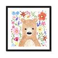 Picture of In the Garden Bear _GroupedProduct_Square_Mini_ _GroupedProduct_Square_Framed_Matted_