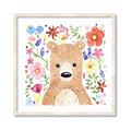 Picture of In the Garden Bear _GroupedProduct_Square_Mini_ _GroupedProduct_Square_Framed_Matted_