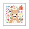 Picture of In the Garden Bear _GroupedProduct_Square_Mini_ _GroupedProduct_Square_Framed_Matted_