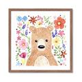 Picture of In the Garden Bear _GroupedProduct_Square_Mini_ _GroupedProduct_Square_Framed_Matted_