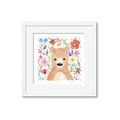 Picture of In the Garden Bear _GroupedProduct_Square_Mini_ _GroupedProduct_Square_Framed_Matted_