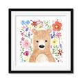 Picture of In the Garden Bear _GroupedProduct_Square_Mini_ _GroupedProduct_Square_Framed_Matted_