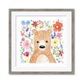 Picture of In the Garden Bear _GroupedProduct_Square_Mini_ _GroupedProduct_Square_Framed_Matted_
