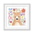 Picture of In the Garden Bear _GroupedProduct_Square_Mini_ _GroupedProduct_Square_Framed_Matted_