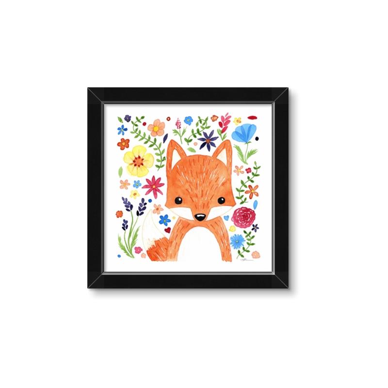 Picture of In the Garden Fox _GroupedProduct_Square_Mini_ _GroupedProduct_Square_Framed_Matted_