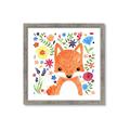 Picture of In the Garden Fox _GroupedProduct_Square_Mini_ _GroupedProduct_Square_Framed_Matted_