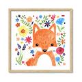 Picture of In the Garden Fox _GroupedProduct_Square_Mini_ _GroupedProduct_Square_Framed_Matted_
