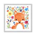 Picture of In the Garden Fox _GroupedProduct_Square_Mini_ _GroupedProduct_Square_Framed_Matted_