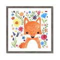 Picture of In the Garden Fox _GroupedProduct_Square_Mini_ _GroupedProduct_Square_Framed_Matted_