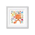 Picture of In the Garden Fox _GroupedProduct_Square_Mini_ _GroupedProduct_Square_Framed_Matted_