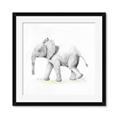 Picture of Jungle Elephant _GroupedProduct_Square_Mini_ _GroupedProduct_Square_Framed_Matted_
