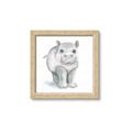 Picture of Tiny Hippo _GroupedProduct_Square_Mini_ _GroupedProduct_Square_Framed_Matted_