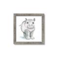 Picture of Tiny Hippo _GroupedProduct_Square_Mini_ _GroupedProduct_Square_Framed_Matted_