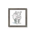 Picture of Tiny Hippo _GroupedProduct_Square_Mini_ _GroupedProduct_Square_Framed_Matted_