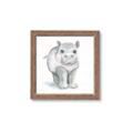Picture of Tiny Hippo _GroupedProduct_Square_Mini_ _GroupedProduct_Square_Framed_Matted_