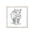 Picture of Tiny Hippo _GroupedProduct_Square_Mini_ _GroupedProduct_Square_Framed_Matted_