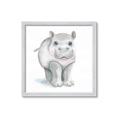 Picture of Tiny Hippo _GroupedProduct_Square_Mini_ _GroupedProduct_Square_Framed_Matted_