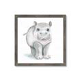 Picture of Tiny Hippo _GroupedProduct_Square_Mini_ _GroupedProduct_Square_Framed_Matted_