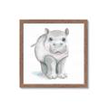 Picture of Tiny Hippo _GroupedProduct_Square_Mini_ _GroupedProduct_Square_Framed_Matted_
