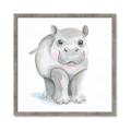 Picture of Tiny Hippo _GroupedProduct_Square_Mini_ _GroupedProduct_Square_Framed_Matted_