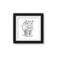 Picture of Tiny Hippo _GroupedProduct_Square_Mini_ _GroupedProduct_Square_Framed_Matted_