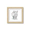Picture of Tiny Hippo _GroupedProduct_Square_Mini_ _GroupedProduct_Square_Framed_Matted_