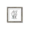 Picture of Tiny Hippo _GroupedProduct_Square_Mini_ _GroupedProduct_Square_Framed_Matted_