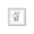Picture of Tiny Hippo _GroupedProduct_Square_Mini_ _GroupedProduct_Square_Framed_Matted_