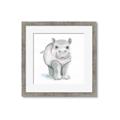 Picture of Tiny Hippo _GroupedProduct_Square_Mini_ _GroupedProduct_Square_Framed_Matted_