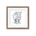 Picture of Tiny Hippo _GroupedProduct_Square_Mini_ _GroupedProduct_Square_Framed_Matted_