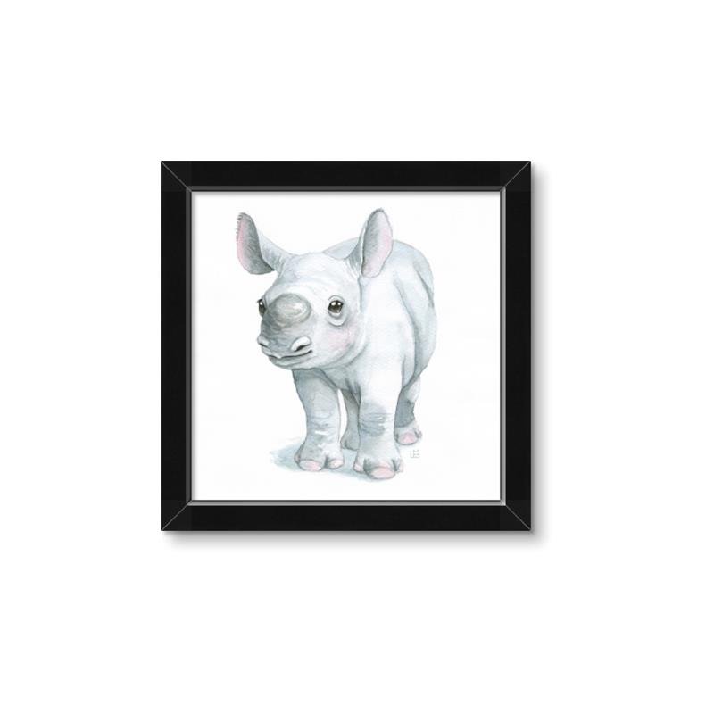 Picture of Tiny Rhino _GroupedProduct_Square_Mini_ _GroupedProduct_Square_Framed_Matted_