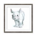 Picture of Tiny Rhino _GroupedProduct_Square_Mini_ _GroupedProduct_Square_Framed_Matted_