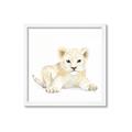 Picture of Tiny Lion _GroupedProduct_Square_Mini_ _GroupedProduct_Square_Framed_Matted_