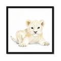 Picture of Tiny Lion _GroupedProduct_Square_Mini_ _GroupedProduct_Square_Framed_Matted_