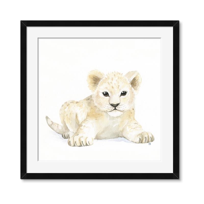 Picture of Tiny Lion _GroupedProduct_Square_Mini_ _GroupedProduct_Square_Framed_Matted_