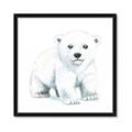 Picture of Tiny Polar Bear _GroupedProduct_Square_Mini_ _GroupedProduct_Square_Framed_Matted_