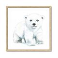 Picture of Tiny Polar Bear _GroupedProduct_Square_Mini_ _GroupedProduct_Square_Framed_Matted_