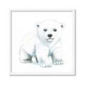 Picture of Tiny Polar Bear _GroupedProduct_Square_Mini_ _GroupedProduct_Square_Framed_Matted_