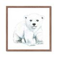 Picture of Tiny Polar Bear _GroupedProduct_Square_Mini_ _GroupedProduct_Square_Framed_Matted_
