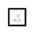 Picture of Tiny Polar Bear _GroupedProduct_Square_Mini_ _GroupedProduct_Square_Framed_Matted_